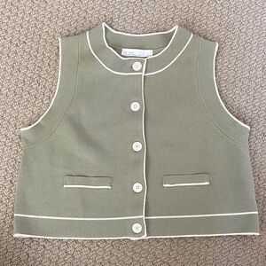 OAK + FORT light green Button-Up Vest